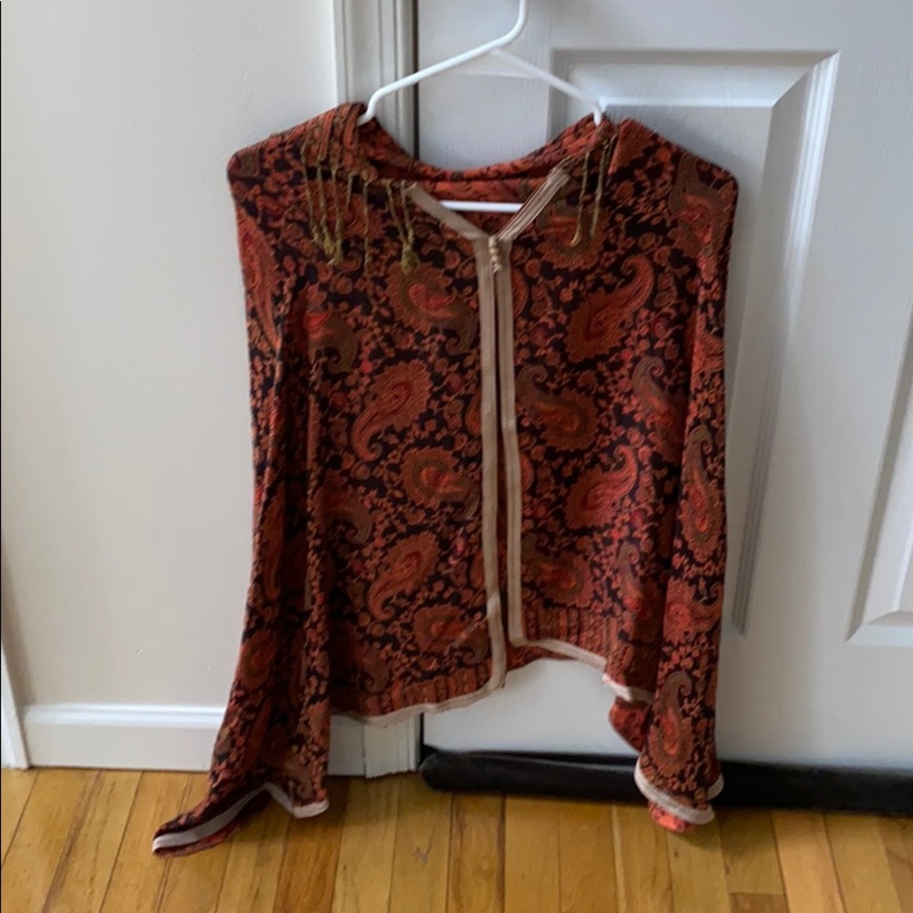 Pashmina-like overhead Cape with Hood-Sm-md fit